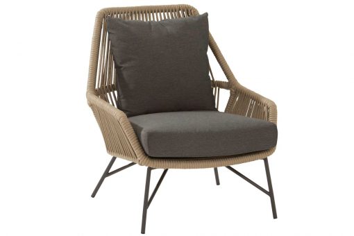 213508 01 ramblas loungestoel 1 510x340 - 4 Seasons Outdoor Ramblas living chair Taupe with 2 cushions