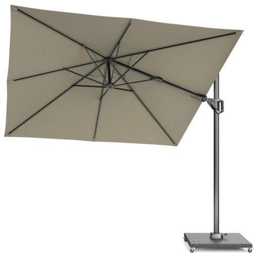 7147e zweefparasol voyager t2 2 7x2 7 taupe gekanteld platinum 8720039162587 510x509 - Platinum Voyager Vierkante Zweefparasol T2 2,7x2,7 m. - Taupe