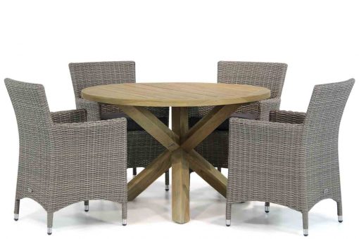 img 5598tuinset 510x340 - Garden Collections Dublin/Sand City 120 cm rond dining tuinset 5-delig
