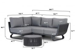loungesetsantika corniche loungeset 2x links1x tafel groot metmaten 247x165 - Santika Corniche chaise longue loungeset 3-delig