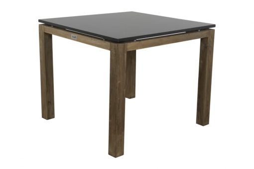 picasso tafel 90x90 voor 6a5990 vrijstaand 510x340 - Hartman Picasso teak tafel met graniet blad 90x90 cm. - Op=Op