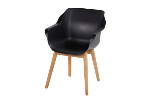 studio armchair teak carbon black 510x340 - Hartman Sophie Studio dining armstoel - Carbon Black - Teak poot