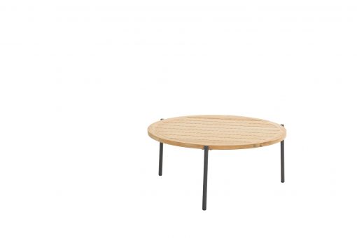213855 yoga coffee table anthracite natural teak 90 cm h40 01 510x340 - 4-Seasons Yoga koffietafel - Ø 90 cm. H 40cm.