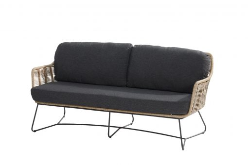 91271 belmond living bench 2.5 seaters natural with 3 cushions 01 510x340 - Taste Belmond Loungebank - Naturel