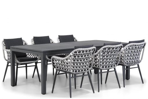 dolphin black white tuinstoel met concept tuintafel 220 6 persoons tuinset 510x340 - Lifestyle Dolphin/Concept 220 cm dining tuinset 7-delig