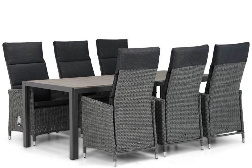garden collections madera wicker tuinstoel off black met young tuintafel 217 cm 510x340 - Garden Collections Madera/Young 217 cm dining tuinset 7-delig