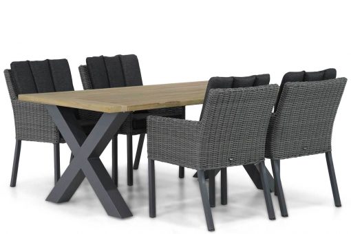 garden collections oxbow tuinstoel off black met cardiff tuintafel 180 cm 1 510x340 - Garden Collections Oxbow/Cardiff 180 cm dining tuinset 5-delig
