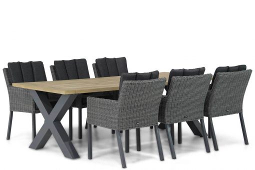 garden collections oxbow tuinstoel off black met cardiff tuintafel 240 cm 510x340 - Garden Collections Oxbow/Cardiff 240 cm dining tuinset 7-delig