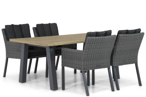 garden collections oxbow tuinstoel off black met glasgow tuintafel 180 cm 510x340 - Garden Collections Oxbow/Glasgow 180 cm dining tuinset 5-delig