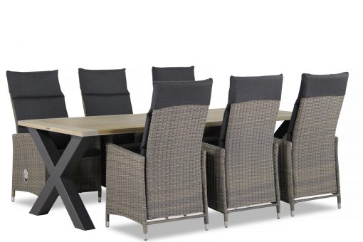 madera kubu cardiff x factor tuinset 1 510x340 - Garden Collections Madera/Cardiff 240 cm dining tuinset 7-delig