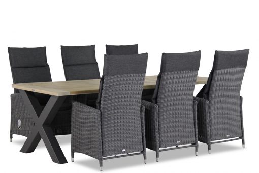 madera off black cardiff x factor tuinset 1 510x340 - Garden Collections Madera/Cardiff 240 cm dining tuinset 7-delig