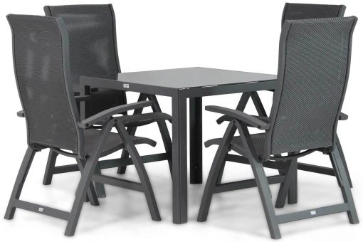 presto tarenta standenstoel met mondello dining tuintafel 90 x 90 cm 510x340 - Presto Tarenta/Mondello 90 cm dining tuinset 5-delig