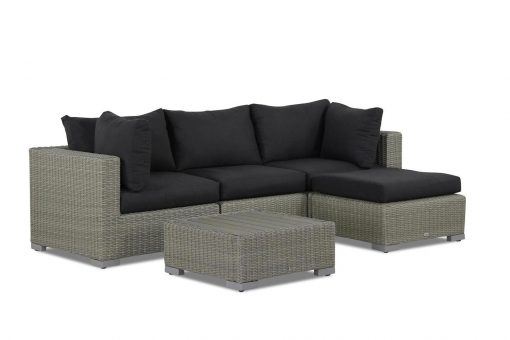 wicker loungeset toronto new grey 1 510x340 - Garden Collections Toronto chaise longue loungeset 5-delig