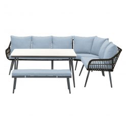21686nf 21686nf n 247x247 - Garden Impressions Margriet lounge dining set - Carbon black/Mint Grey - 6 delig