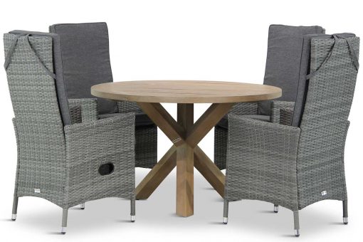 comino tuinset flat charcoal 5d sand city 510x340 - Domani Comino/Sand City rond 120 cm dining tuinset 5-delig
