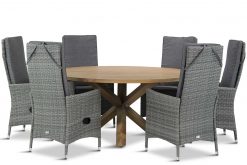 comino tuinset flat charcoal 7d sand city 247x165 - Domani Comino/Sand City rond 160 cm dining tuinset 7-delig
