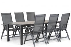 donato aluminium tuinstoel standenstoel met young dining tuintafel 217cm 6p tuinset 247x165 - Presto Donato/Young 217 cm dining tuinset 7-delig