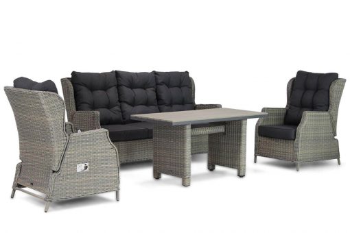 garden collections chicago wicker stoel bank dining loungeset kubu 4 delig 1 510x340 - Garden Collections Chicago/Lusso 130 cm dining loungeset 4-delig