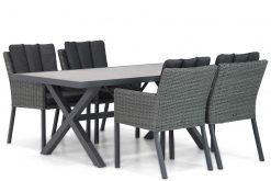 garden collections oxbow wicker tuinstoel antra crossley tuintafel 185 cm 247x165 - Garden Collections Oxbow/Crossley 185 cm dining tuinset 5-delig