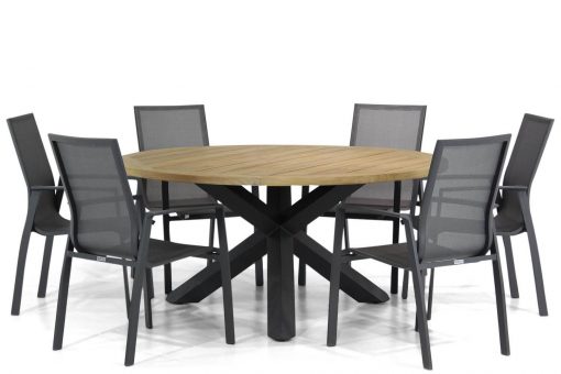 img 6496tuinset 510x340 - Lifestyle Ultimate/Rockville 160 cm rond dining tuinset 7-delig