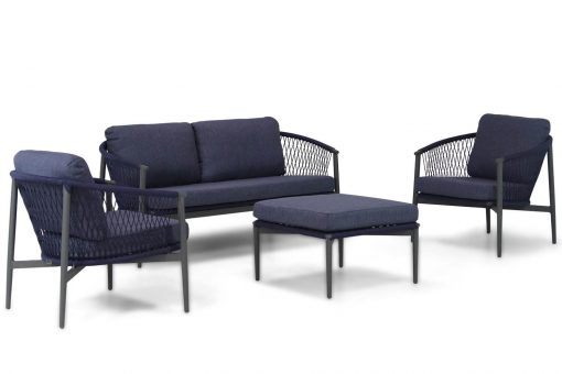 lifestyle antaly stoel bank loungeset met voetenbank navy blue 1 510x340 - Lifestyle Antaly stoel-bank loungeset 4-delig