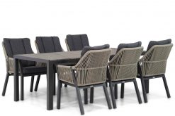lifestyle verona rope dining tuinstoel taupe met young tuintafel 7 delig tuinset 247x165 - Lifestyle Verona/Young 217 cm dining tuinset 7-delig