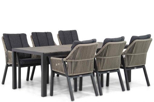 lifestyle verona rope dining tuinstoel taupe met young tuintafel 7 delig tuinset 510x340 - Lifestyle Verona/Young 217 cm dining tuinset 7-delig