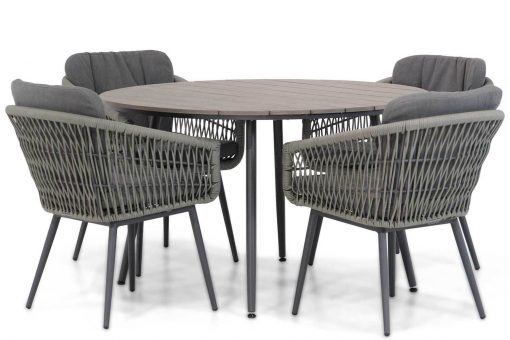 lifestyle western rope dining tuinstoel antra matale tuintafel rond 125 cm 510x340 - Lifestyle Western/Matale 125 cm rond dining tuinset 5-delig