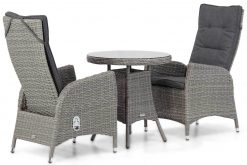 lincoln verstelbare wicker tuinstoel met bolton bistro tuintafel 4 pers tuinset 247x165 - Garden Collections Lincoln/Bolton dining tuinset 3-delig