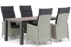 madera new grey tuinstoel met valley tafel 180 cm 4 persoons tuinset 247x165 - Garden Collections Madera/Valley 180 cm dining tuinset 5-delig
