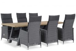 madera tuinset off black 7d trente 247x165 - Garden Collections Madera/Trente 260 cm dining tuinset 7-delig