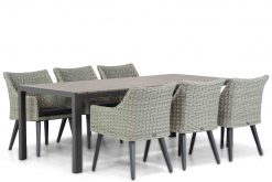 milton new grey tuinstoel met young tafel 217 cm 6 persoons tuinset 247x165 - Garden Collections Milton/Young 217 cm dining tuinset 7-delig