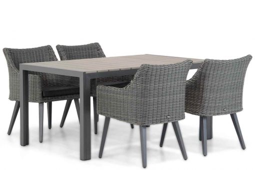 milton off black tuinstoel met young tuintafel 1550 cm 4 persoons tuinset 510x340 - Garden Collections Milton/Young 155 cm dining tuinset 5-delig