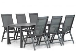 presto vasto standenstoel met madras aluminium tuintafel 6p tuinset 247x165 - Presto Vasto/Madras 220 cm dining tuinset 7-delig