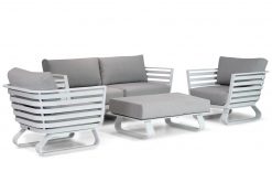 santika sovita aluminium stoel bank loungeset wit rechthoek met kussen 247x165 - Santika Sovita stoel-bank loungeset 5-delig