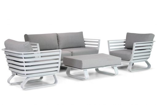 santika sovita aluminium stoel bank loungeset wit rechthoek met kussen 510x340 - Santika Sovita stoel-bank loungeset 5-delig