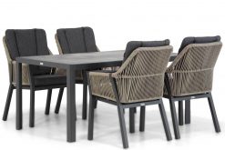 verona rope dining stoel naturel met varano dining 160 cm 5 delig tuinset 247x165 - Lifestyle Verona/Varano 160 cm dining tuinset 5-delig