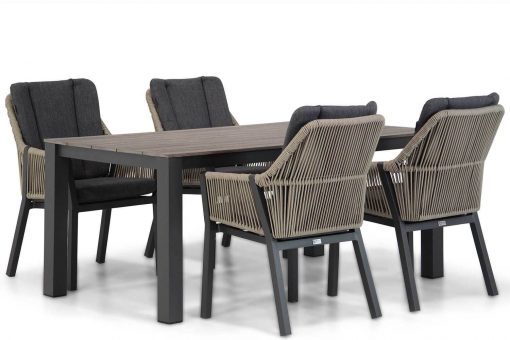 verona rope dining tuinstoel taupe met valley dining tuintafel 180cm 5 delig 510x340 - Lifestyle Verona/Valley 180 cm dining tuinset 5-delig