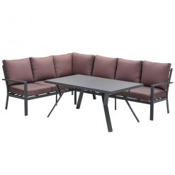 58104 8 1200 1 247x247 - Sergio lounge dining set 3-delig - Links - Carbon black/Copper