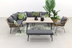 632a8585 247x165 - Garden Impressions Margriet lounge dining set met stoel - Naturel - 7 delig