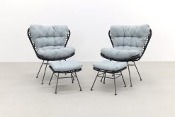 632a8858 247x165 - Libelle retro loungestoel met voetenbankje - set van 2 - zwart