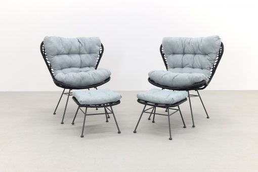 632a8858 510x340 - Libelle retro loungestoel met voetenbankje - set van 2 - zwart