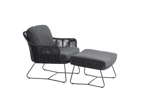 91273 91275 belmond living chair with footstool anthracite 01 510x340 - Taste Belmond Loungestoel + Voetenbank - Antraciet