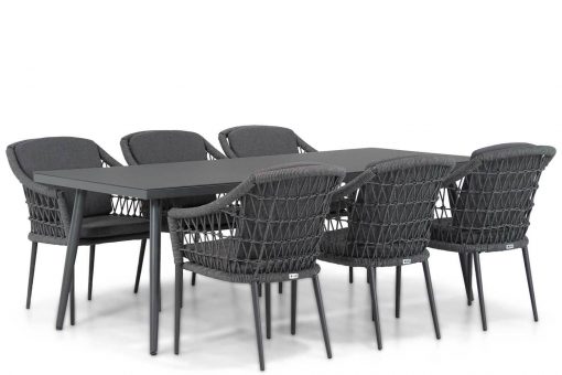 coco dalice rope dining tuinstoel antraciet met valencia tuintafel 220 cm 510x340 - Coco Dalice/Valencia 220 cm dining tuinset 7-delig