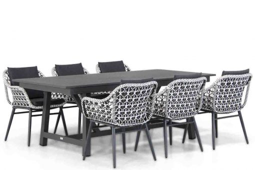 dolphin black white general 7 delig 510x340 - Lifestyle Dolphin/General 217/277 cm dining tuinset 7-delig