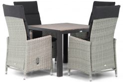 garden collections madera tuinstoel new grey met young tuintafel 92 cm 247x165 - Garden Collections Madera/Young 92 cm dining tuinset 5-delig