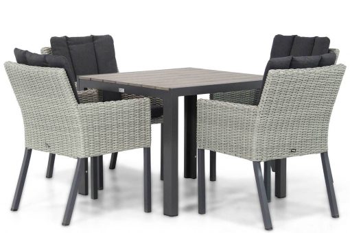 garden collections oxbow tuinstoel new grey met young tuintafel 90 cm 510x340 - Garden Collections Oxbow/Young 92 cm dining tuinset 5-delig