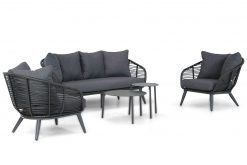 leonardo loungeset met pacific 45 en 60 cm tuintafel 247x165 - Coco Leonardo/Pacific 45-60 cm stoel-bank loungeset 5-delig