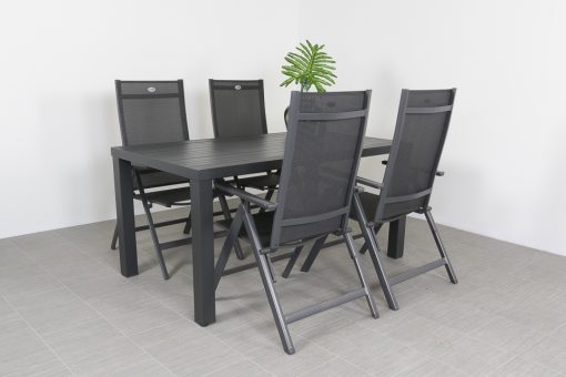 lr lena aluminium tafel 160x90 dining 4 napoli voor 6a4820 1 5 510x340 - Hartman Aruba/Lena 160 cm. tuinset - 5-delig verstelbaar
