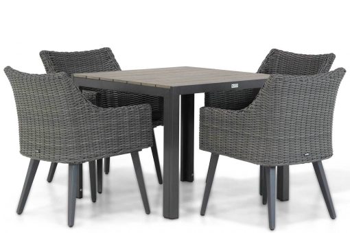 milton wicker dining tuinstoel off black met young dining tuintafel 92 cm 510x340 - Garden Collections Milton/Young 92 cm dining tuinset 5-delig